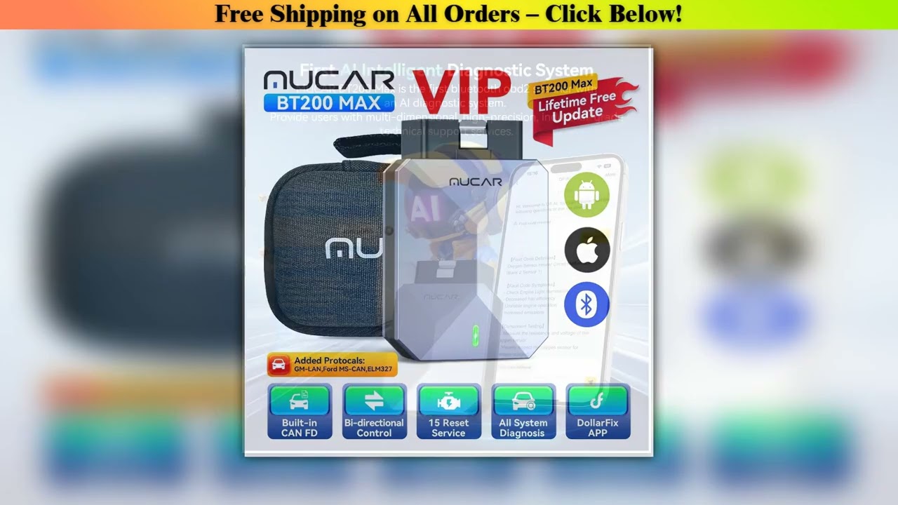 Wholesele Price MUCAR BT200 MAX CANFD OBD2 Scanner Car Diagnostic Tool All System Auto Scan