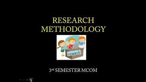 RESEARCH METHODOLOGY - SURVEY - PART 1