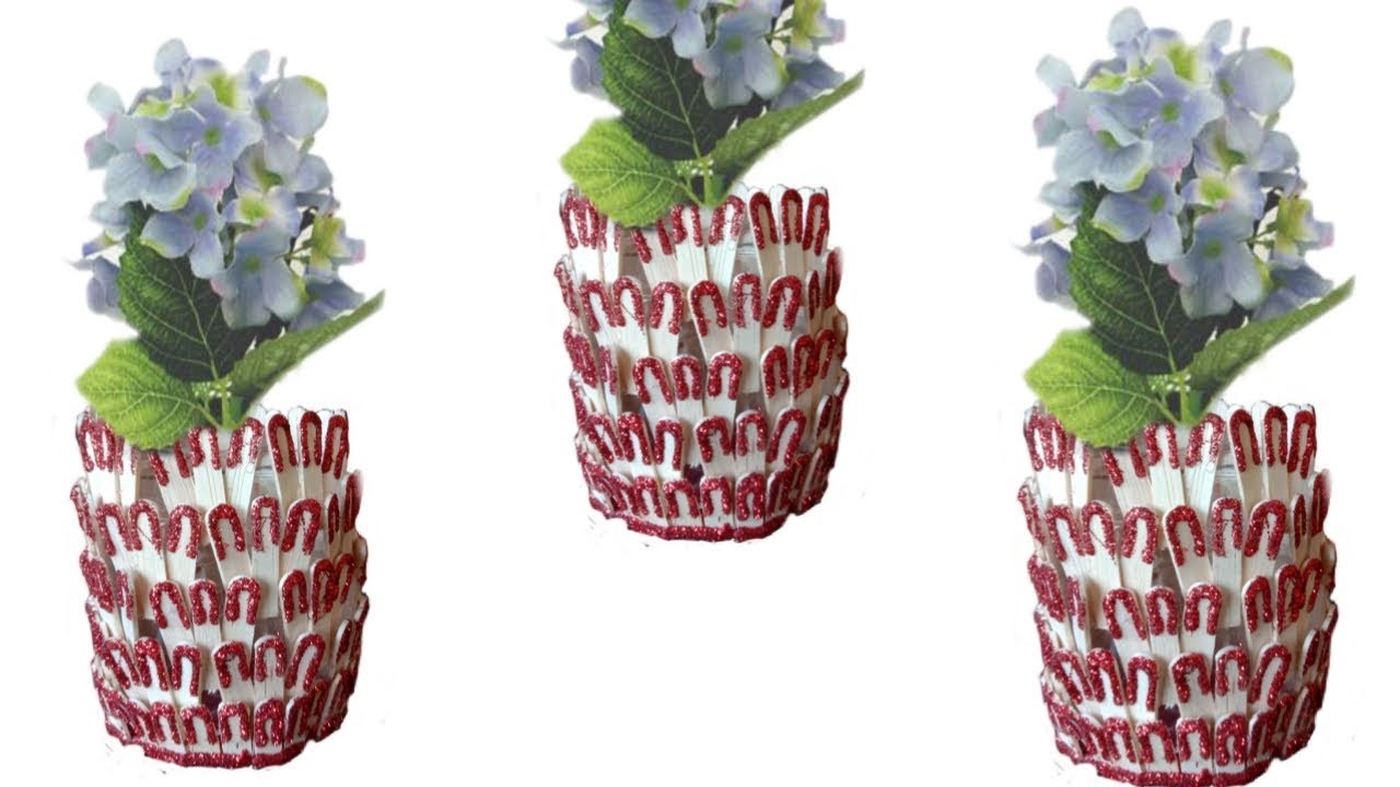 Baru vas bunga dari stik es krim || DIY - YouTube