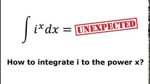 How to integrate i to the power x?