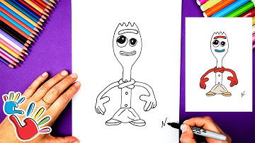 How to Draw Forky from Toy Story | Easy Step-by-Step Tutorial for Kids