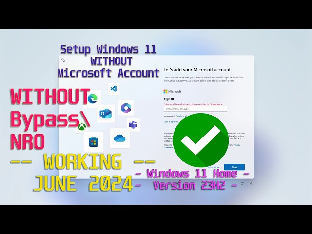 その他 Windows11home Setup Windows 11 without Microsoft Account - June 2024