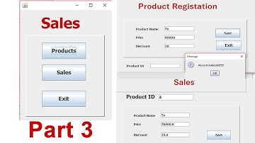Sales Inventory Project using Java Mysql Part 3