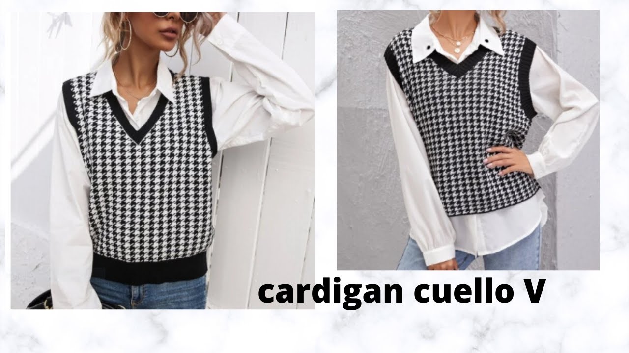 Cárdigan con cuello en V para hombre – Mundo Woman