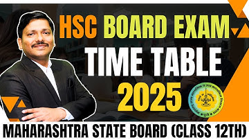 HSC BOARD EXAM 2025 TIMETABLE | CLASS 12 SCIENCE/COMMERCE/ARTS | MAHARASHTRA BOARD | Dinesh Sir