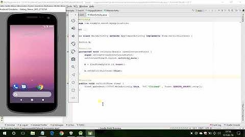 How to show toast message on click button in Android Studio