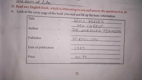 7th std english WS -21 / Bridge course answers