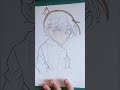 名探偵コナン 江戸川コナン描いてみた #shorts #名探偵コナン #drawing #名探偵コナン隻眼の残像 #隻眼の残像 #イラストメイキング