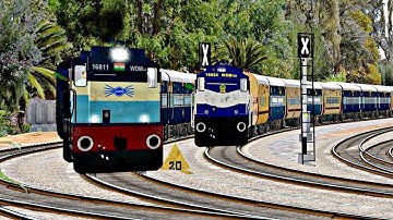 Overtaking And Crossing At Ranapratapnagar  || indian Railways in Msts Openrail ||