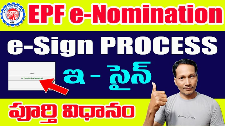 EPF e-Sign Process in e-Nomination Full Demo Process in Telugu 2022 || EPF e-nomination e-sign