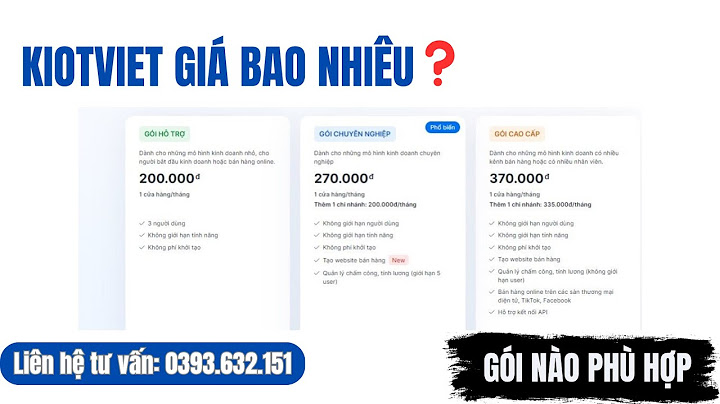 Mua phần mềm kiotviet giá bao nhiêu năm 2024