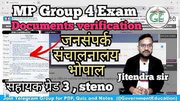 MP Group 4 documents verification post code 48 mp group 4 exam documents verification #mpgroup4