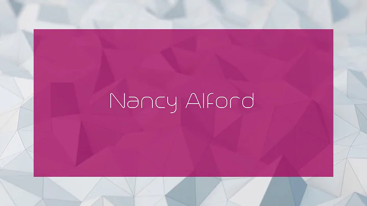 Nancy Alford - appearance