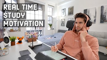 REAL TIME study with me (no music): 4 HOUR Productive Pomodoro Session | KharmaMedic