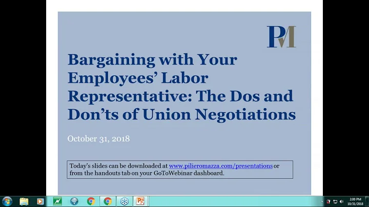 Bargaining with Your Employees’ Labor Representative: The Dos and Don’ts of Union Negotiations