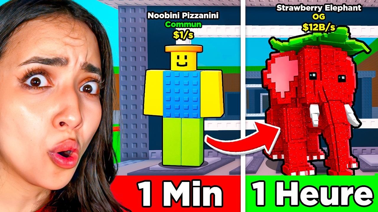 J'ÉCHANGE un Noobini Jusqu’à un STRAWBERRY ELEPHANT sur Steal a Brainrot !