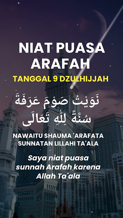 NIAT PUASA ARAFAH 9 DZULHIJJAH