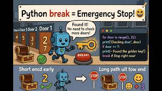 14. Python break: Stop Your Code Like an Emergency Brake! 🛑🚀