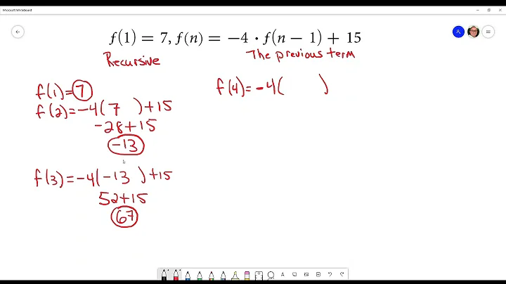 Writing the First Five Terms of a Sequence using a Recursive Rule