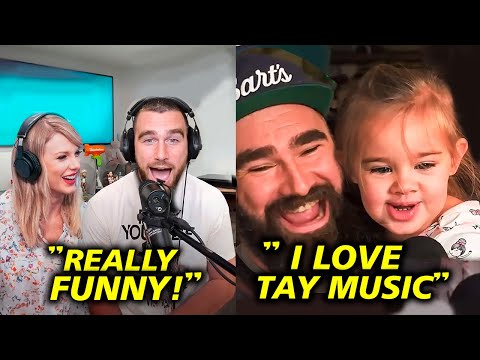 Cute Wyatt Kelce SHOCK US JOINS Dad & Uncle Travis Kelce Podcast !