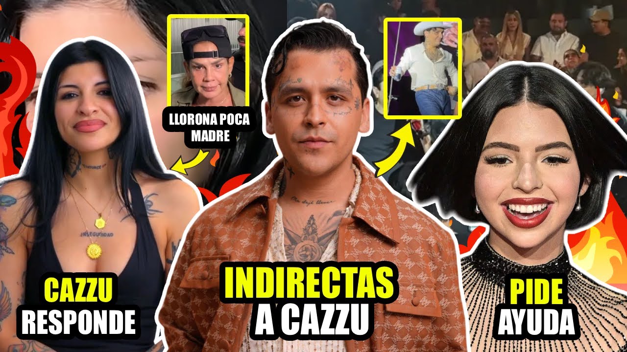 CHRISTIAN NODAL MANDA INDIRECTA MIENTRAS CAZZU ES ATACADA Y ÁNGELA AGUILAR RESPONDE PIDIENDO AYUDA