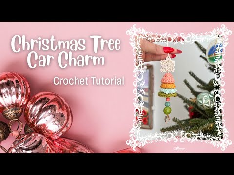 Christmas Tree Car Charm Crochet Pattern | Crochet Ornament