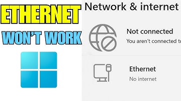 How To Fix Ethernet Connection In Windows 11