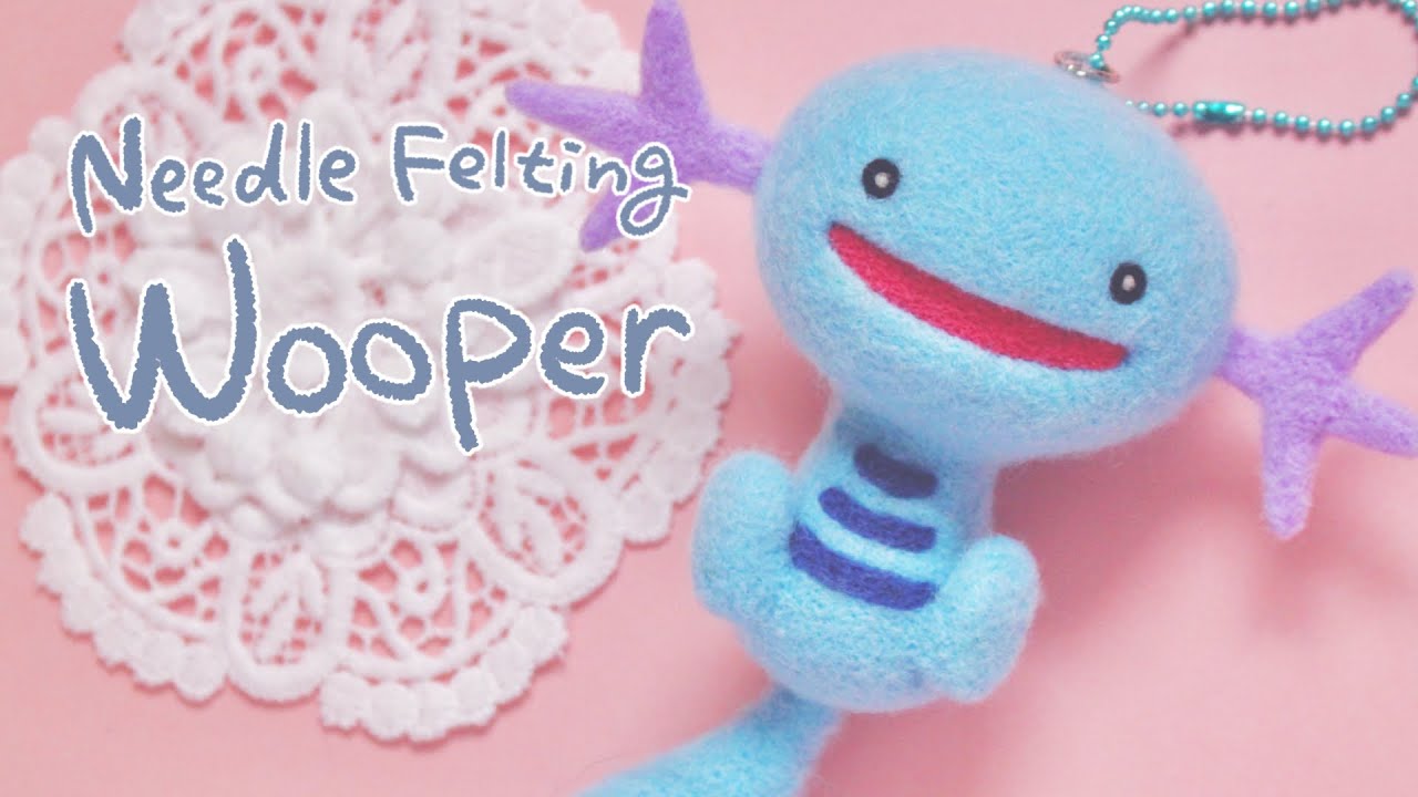 Howakero（ほわケロ）羊毛フェルト Pokémon】The process of making Wooper from wool felt.【ASMR