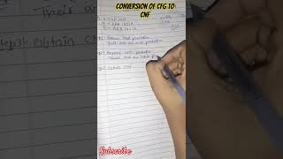 conversion of cfg to Chomsky normal form #trendingshorts #formallanguage #languagetheory