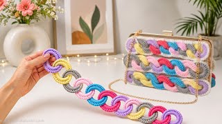 Amazing Knitted Bag with Interlocking Rings 😍 | Make Bags, Wallets, and More with This Pattern!