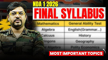 🔊 Final Syllabus for NDA (1) 2026 | 😱 Most Important Topics | Harsh Sir