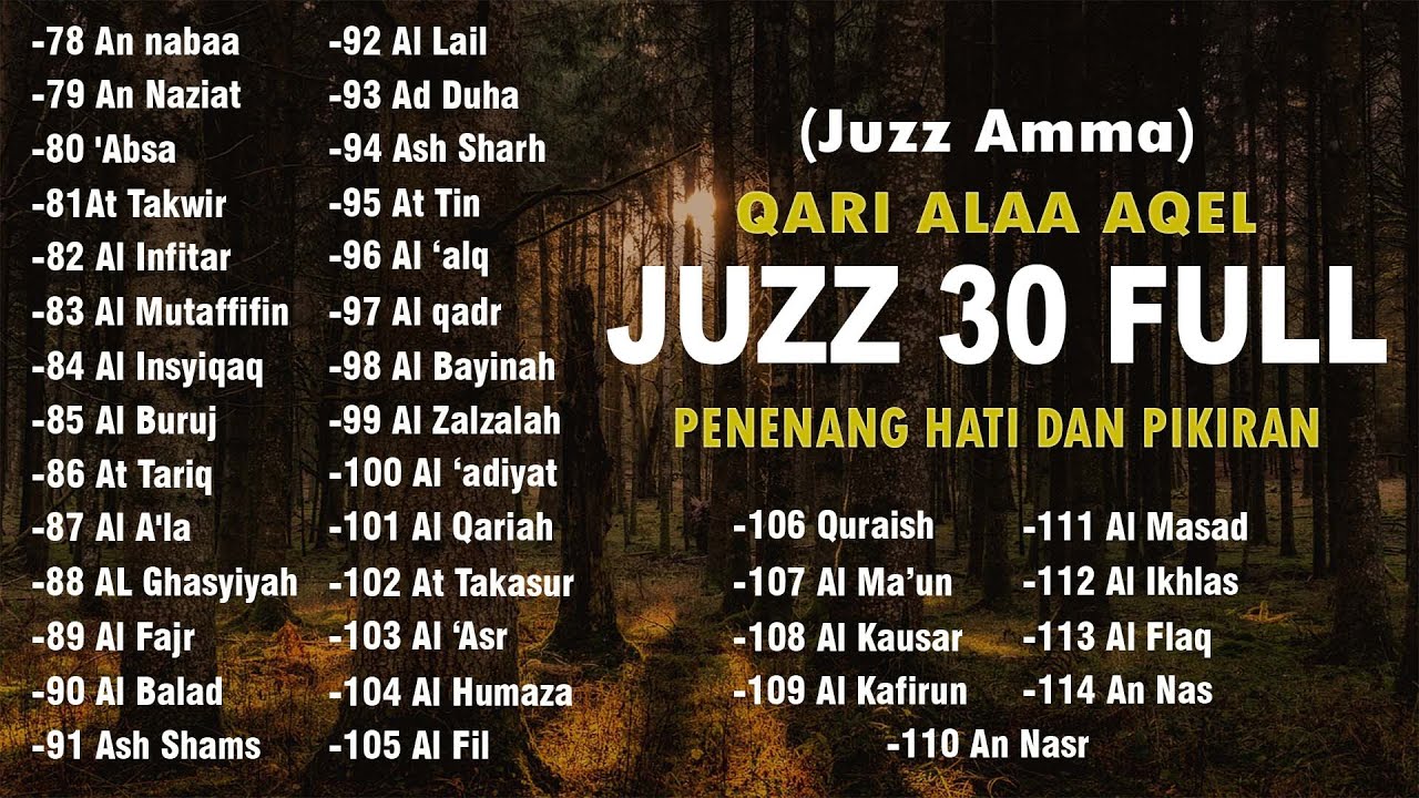 Murotal Al Quran Juz 30 (Juz Amma) Merdu - NEW beautiful Quran recitation BY ALAA AQEL