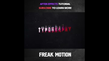 After Effects Tutorial - Glitch Text animation - After Effects #shorts