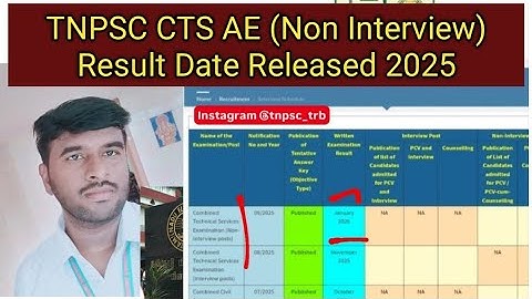 TNPSC AE (Non Interview) Exam Date Released 2025