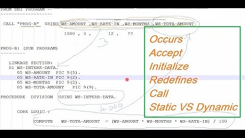 VITechTalks || Mainframes || Batch-5 || Occurs Accept Call Initialize|| Static-Dynamic Call-Class-8