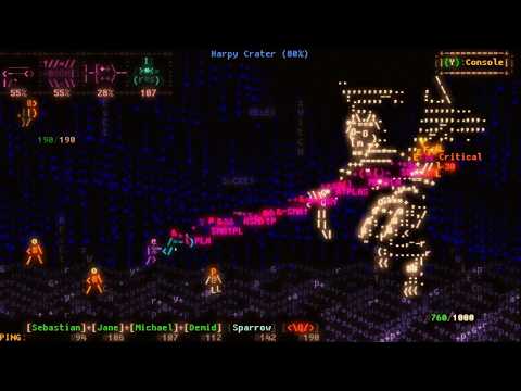 Check out my game Effulgence RPG, featuring hand-made ASCII art // Turn-based battle against a Harpy