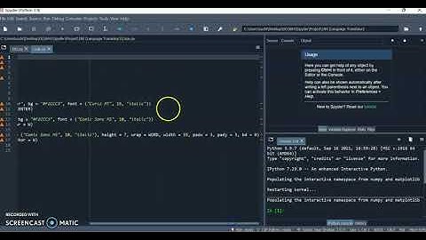 Darsh Garg / Project - 180 (Language Translator) / WhiteHat Jr / Python Coding / Spyder