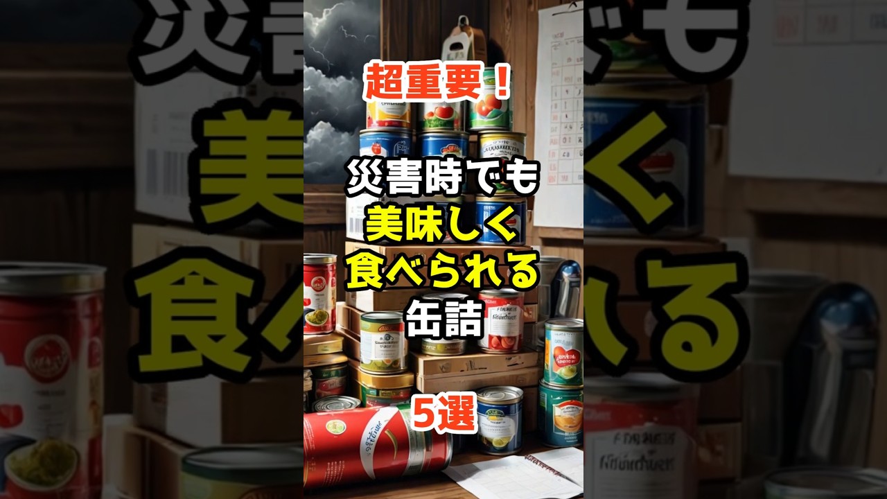 超重要!災害時でも美味しく食べられる缶詰5選 #防災 #缶詰 #防災グッズ #備蓄 #shorts