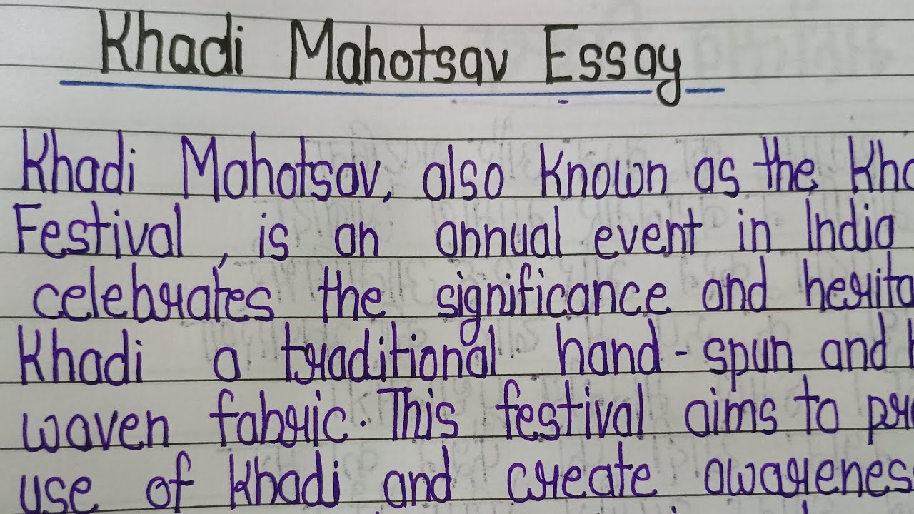 essay on journey of khadi