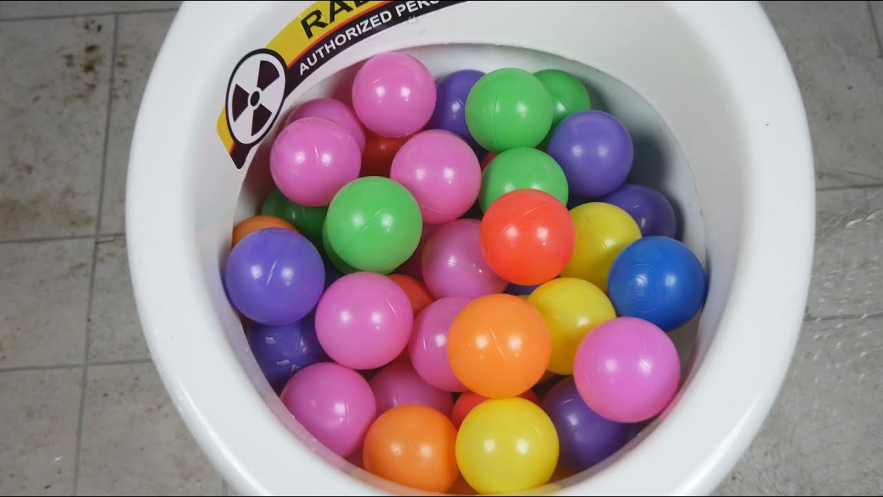 Will it Flush? Mini Balls, Plastic Balls vs Toilet YouTube