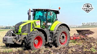 Трактор CLAAS AXION 950 пашет зябь плугом GREGOIRE BESSON SPB9. Отзыв тракториста!