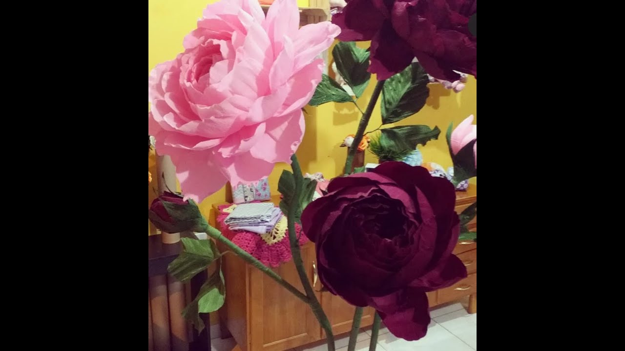 Como fazer caule de #Rosas gigante de papel 