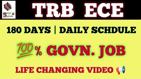 TRB POLYTECHNIC ECE PREPARATION STRATEGY & STUDY PLAN | TRB POLYTECHNIC NEWS TODAY / ONLINE CLASSES