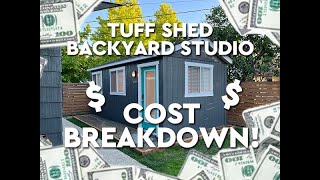 Cost Breakdown  Backyard Studio Tuff Shed