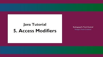 Java Tutorial - 5. Access Modifiers