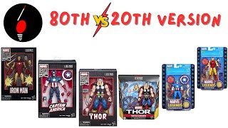 Epic Showdown: Marvel Legends 80th vs 20th Anniversary - Thor, Iron Man, Captain America Face-Off!