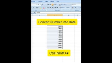 Convert Number into Date in Excel Shortcuts #excel #exceltips #shorts