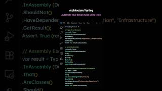 Architecture Testing in .NET | Interview Questions | #coding #shorts #skdotnetcodingconcept #dotnet