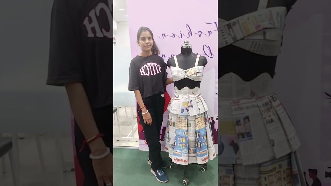 Creative & Sustainable Fashion Design: Dummy Draping with Newspaper by INSD Students 🌿📰