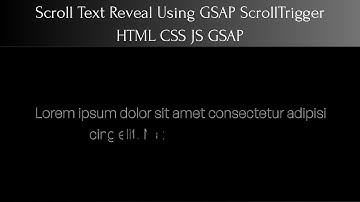 Insane Scroll Text Reveal Using GSAP ScrollTrigger Tutorial! - HTML CSS JS GSAP